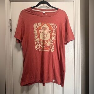 Smokey Bear Graphic Tee - Rust Red Womens Shirt